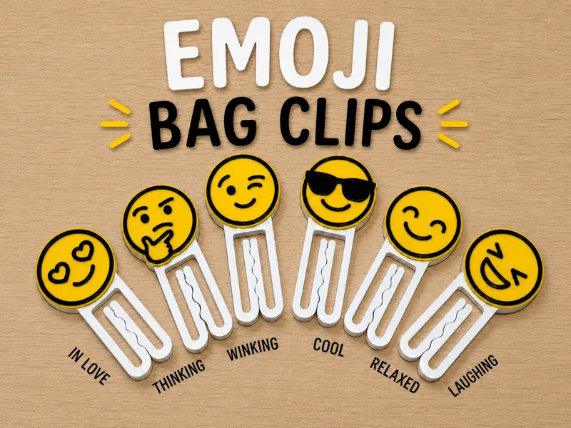Emoji Mood Bag Clips – 6 Food Storage Clips