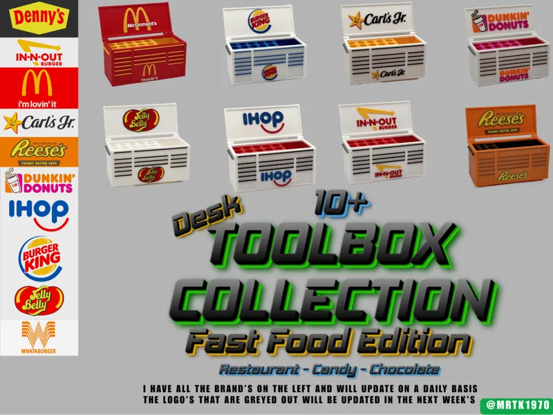 10+ Desk Toolbox Fast Food - Chocolate - Candy
