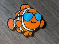 Clownfish wearing sunglasses