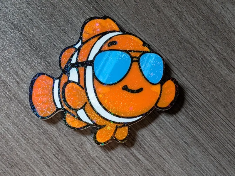 Clownfish wearing sunglasses