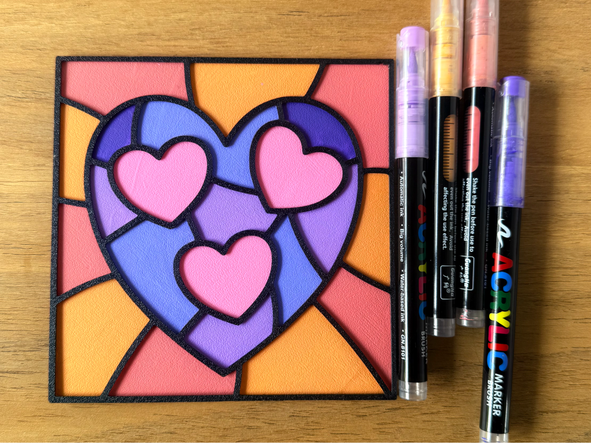 Hearts Pattern - 2 Part Coloring