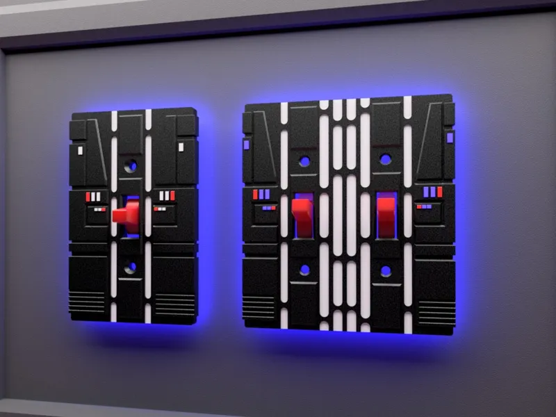 DOUBLE SWITCH VADER STYLE WALL PLATE COVER