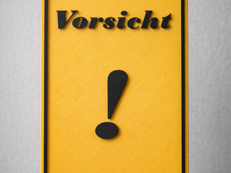 Schild Vorsicht Teenager