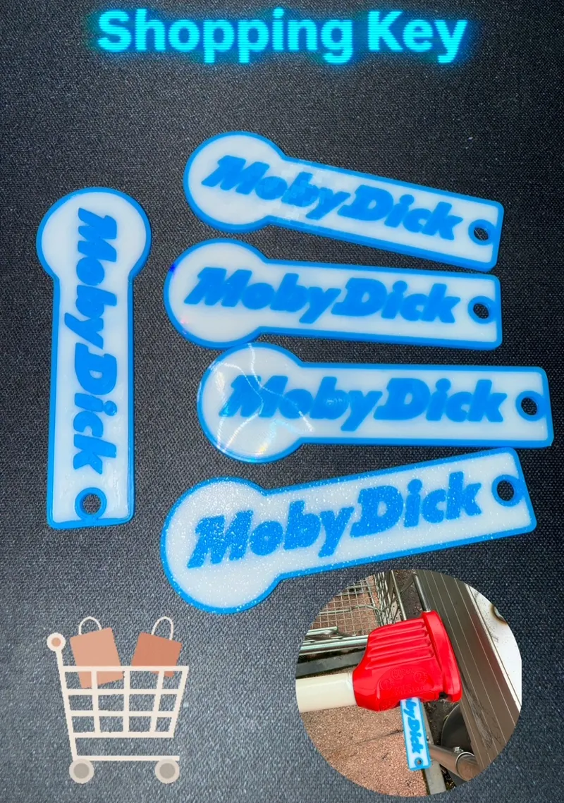 Portachiavi Moneta carrello Moby Dick 