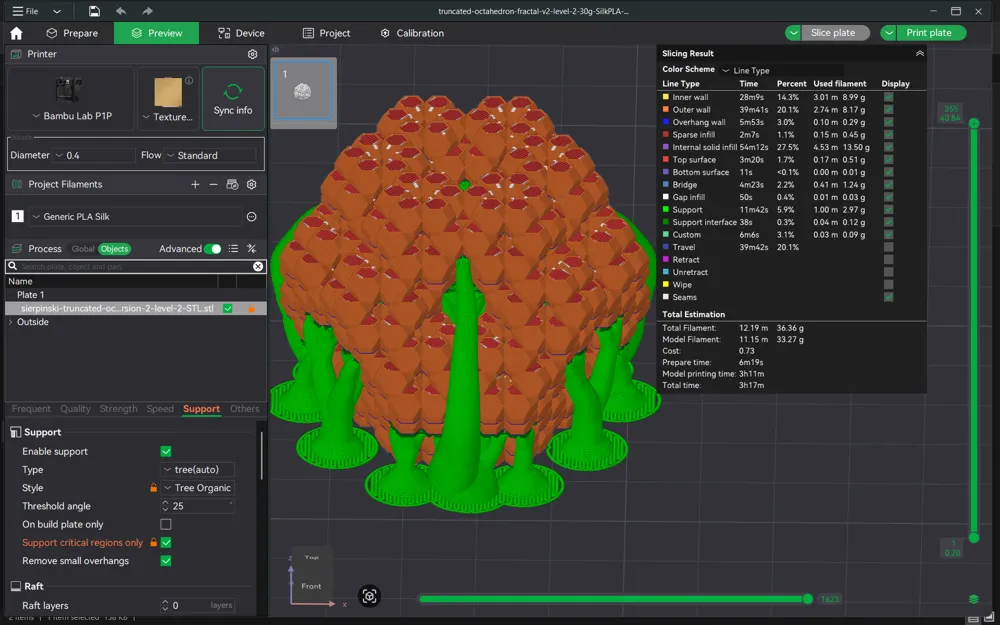 Truncated Octahedron Fractal | Level 2 - Free 3D Print Model - MakerWorld