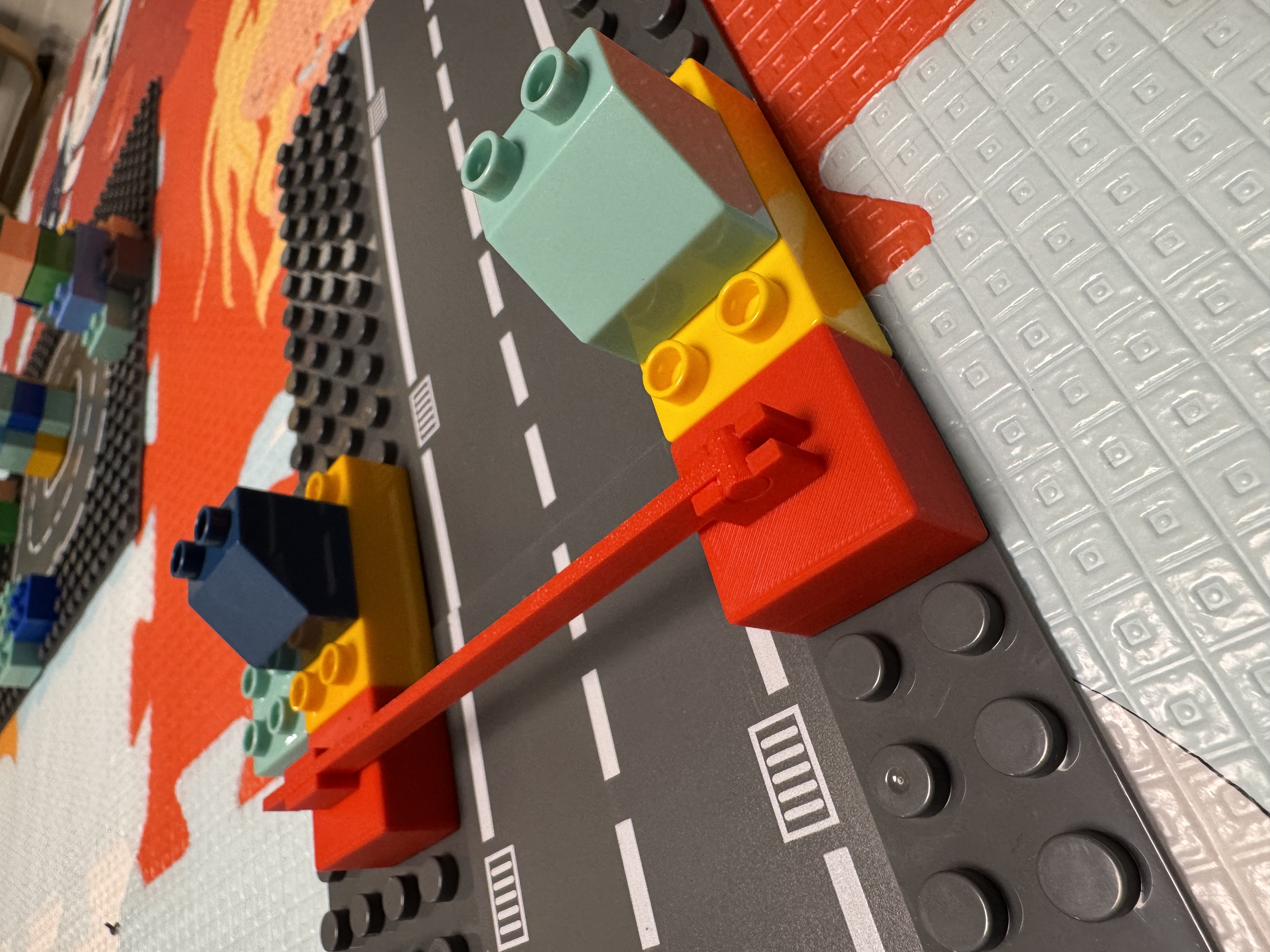Miniatura 2 do modelo 3D 乐高积木大颗粒停车场公路闸杆