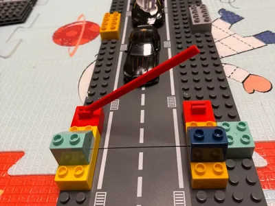 Lego large particle parking lot boom barrier