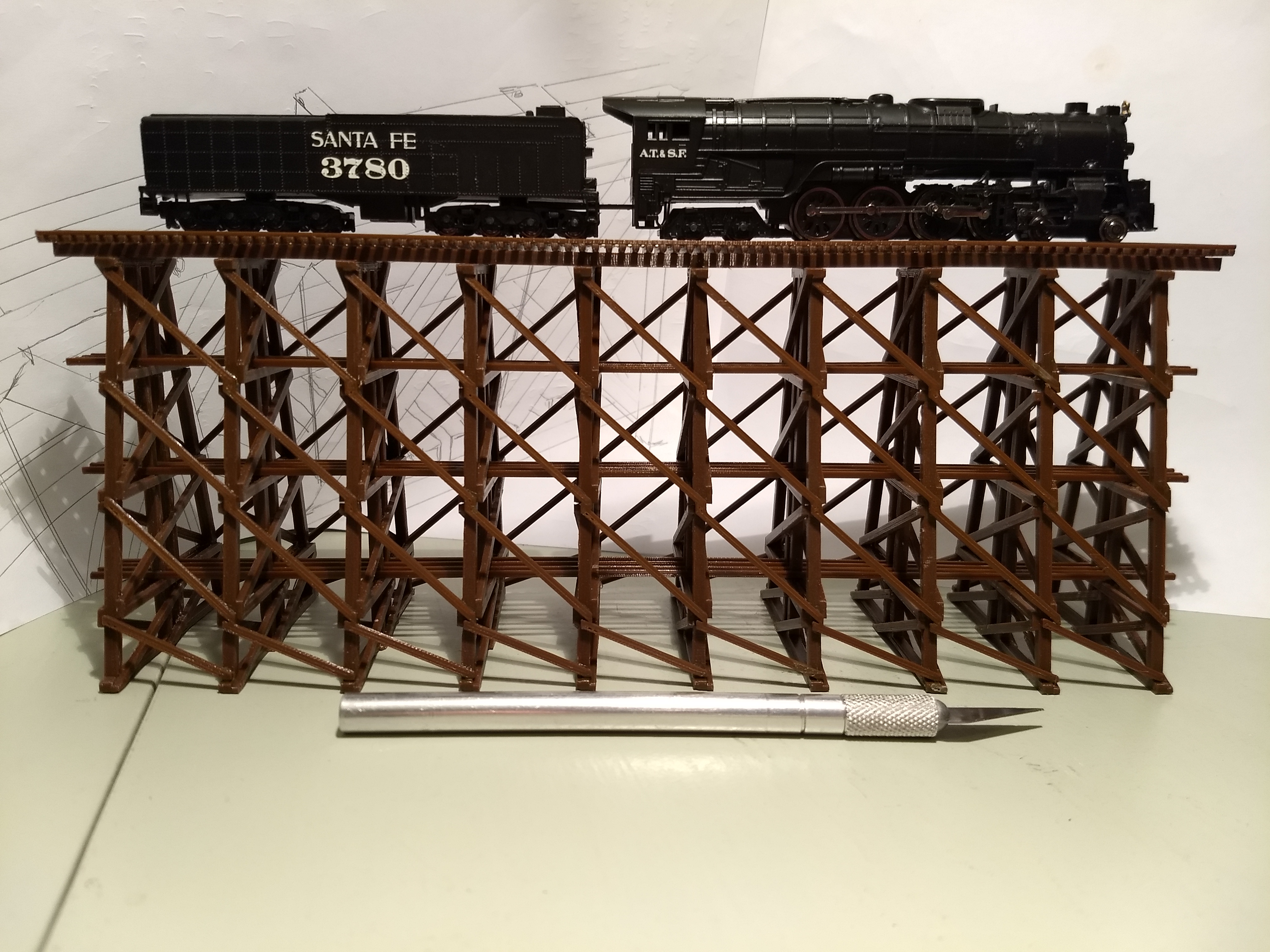 Miniatura 3 do modelo 3D N Scale Train Trestle Display