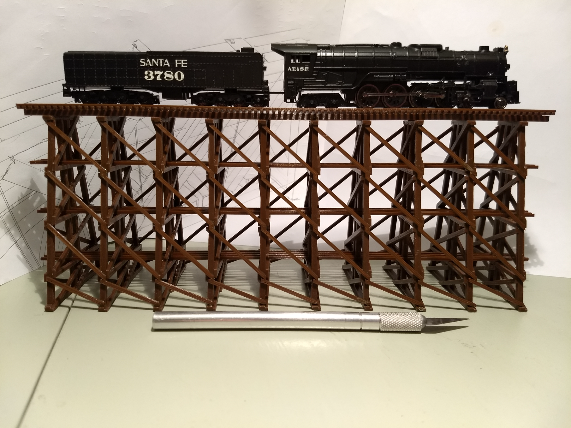 N Scale Train Trestle Display