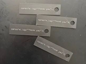 Thank you keychain for Coders