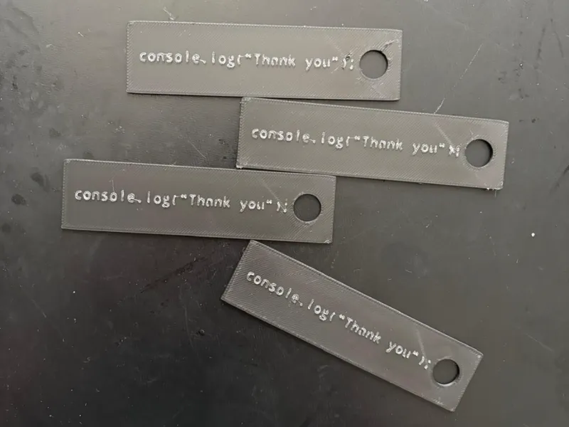Thank you keychain for Coders