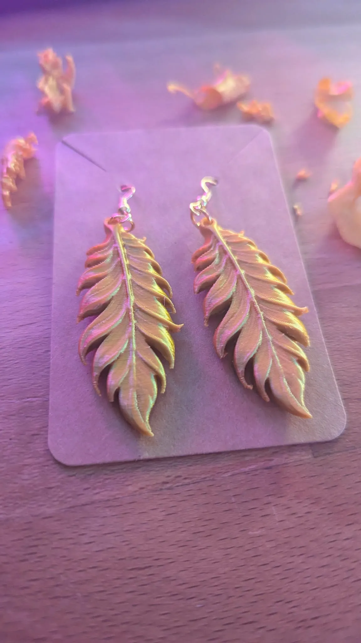 Auris Élan Golden Feather Earrings view 4