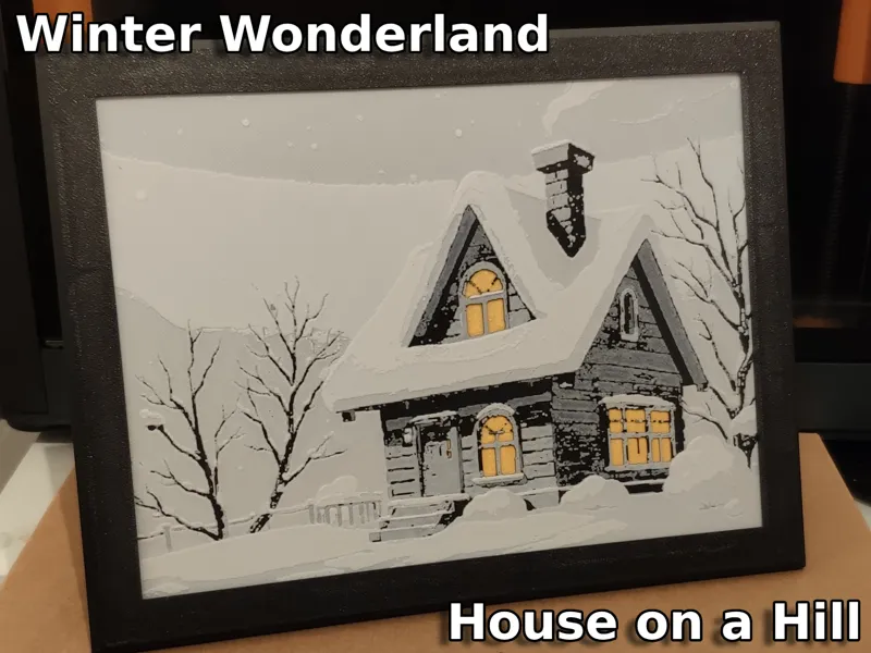 Winter-Wunderland #2 - Haus auf dem Hügel