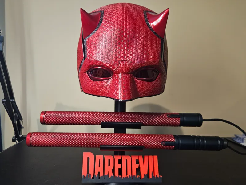 Daredevil Helmet Stand With Billy Club Adaptor