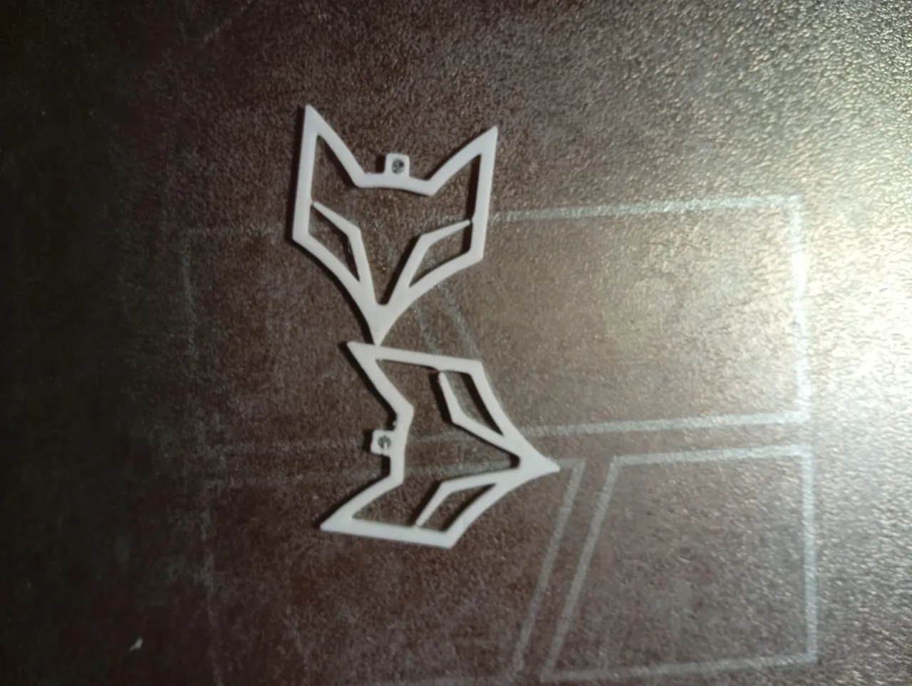 Fox earrings view 2