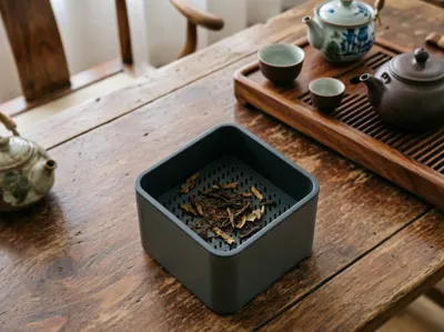 Watertight Desktop Tea Waste Bin