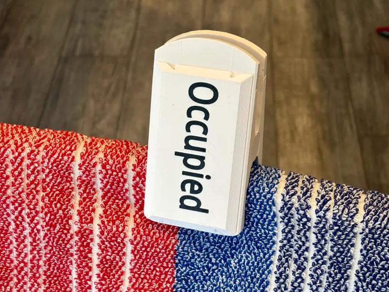 "Occupied" Towel Clip
