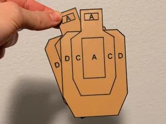 Magnetic USPSA 1/6 Reduced Dry Fire Target