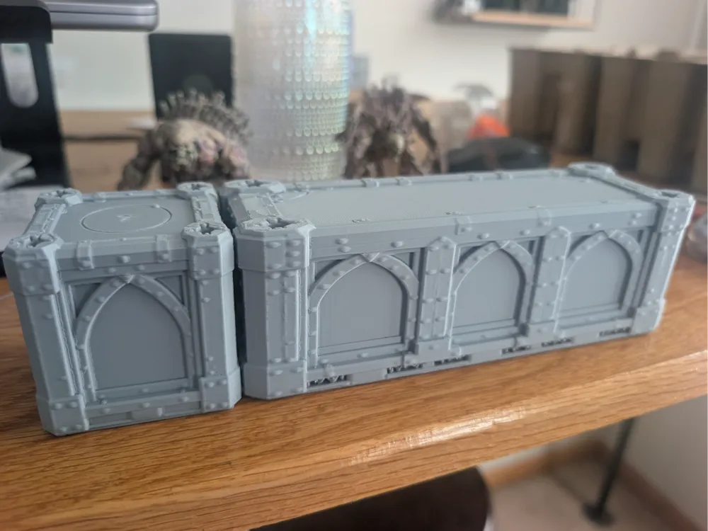Escenografía en miniatura: Proxy zone mortalis necromunda terrain walls. Referencia del modelo original.