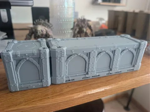 Escenografía en miniatura: Proxy zone mortalis necromunda terrain walls — referencia de MakerWorld