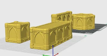 Escenografía en miniatura: Proxy zone mortalis necromunda terrain walls — vista de referencia 2