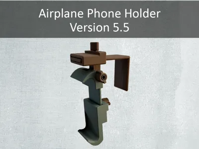 Support-Free Phone Mount for Airplane Tray Table