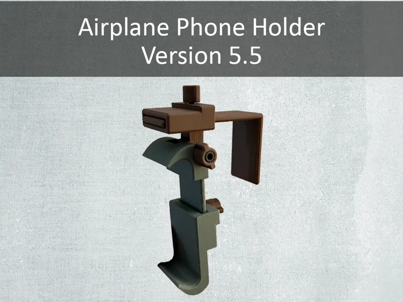 Support-Free Phone Mount for Airplane Tray Table