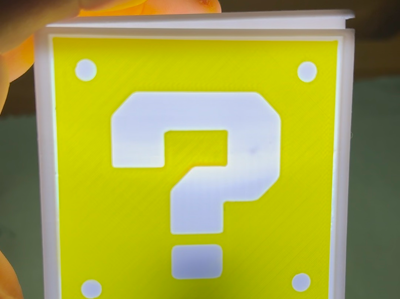 Mario Question Box Light w/ Tap Light On & Off