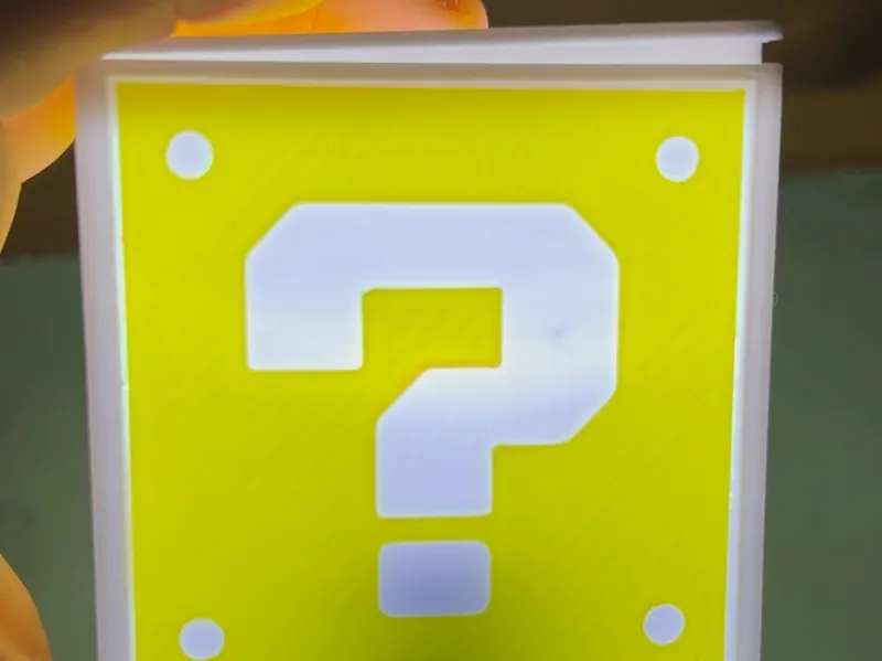 Mario Question Box Light w/ Tap Light On & Off