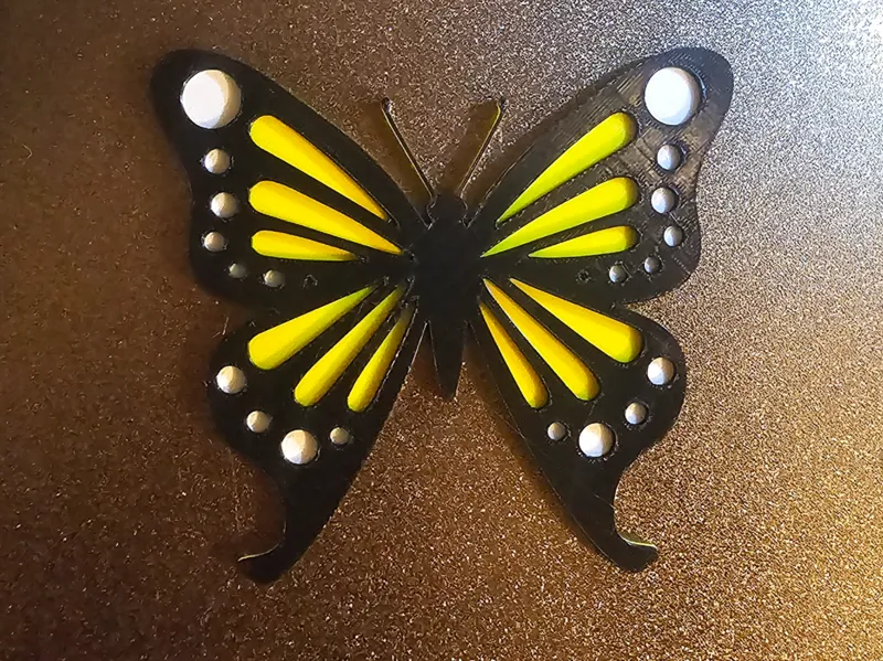 3 Color Butterfly Easy Print