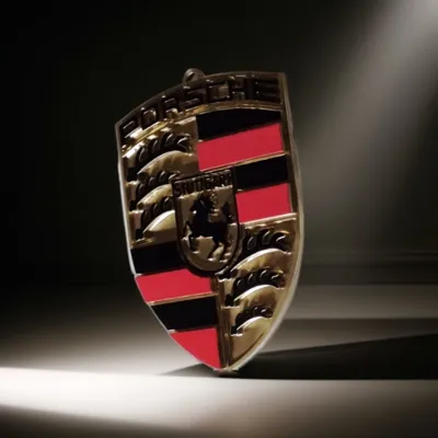 Porsche logo wall mount by SimRacers Home - MakerWorld