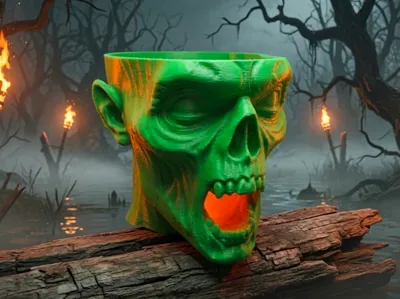 Zombie Head Candy Dish/ Plant pot