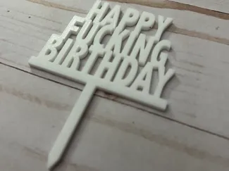Happy F Birthday , cake / cupcake topper