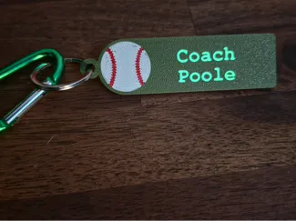 Baseball Keychain / Bag ID