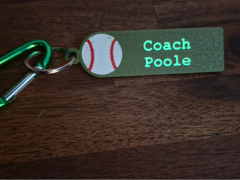 Baseball Keychain / Bag ID