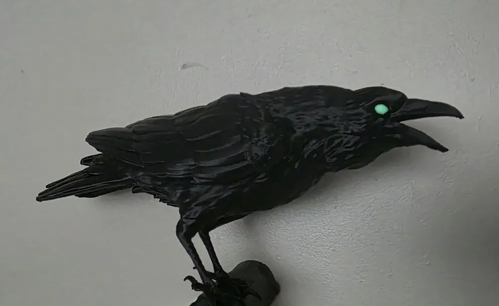 Raven Using Sticks Realistic raven on a stick model - Free 3D Print Model - MakerWorld