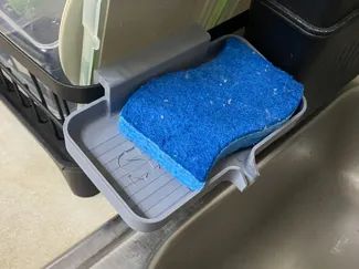 Sponge Holder for Edge of Sink Drying Rack 