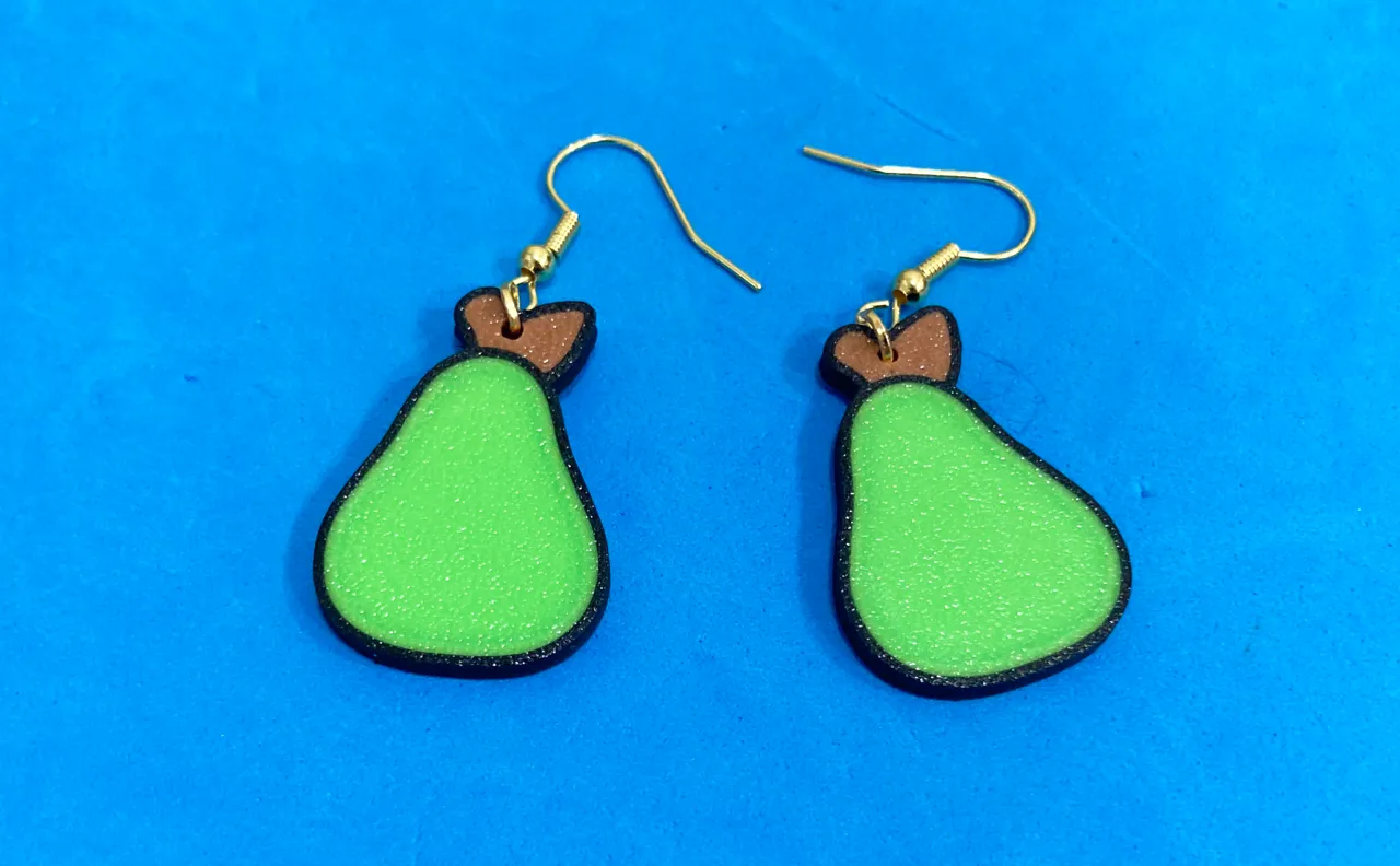 Pear earrings view 3