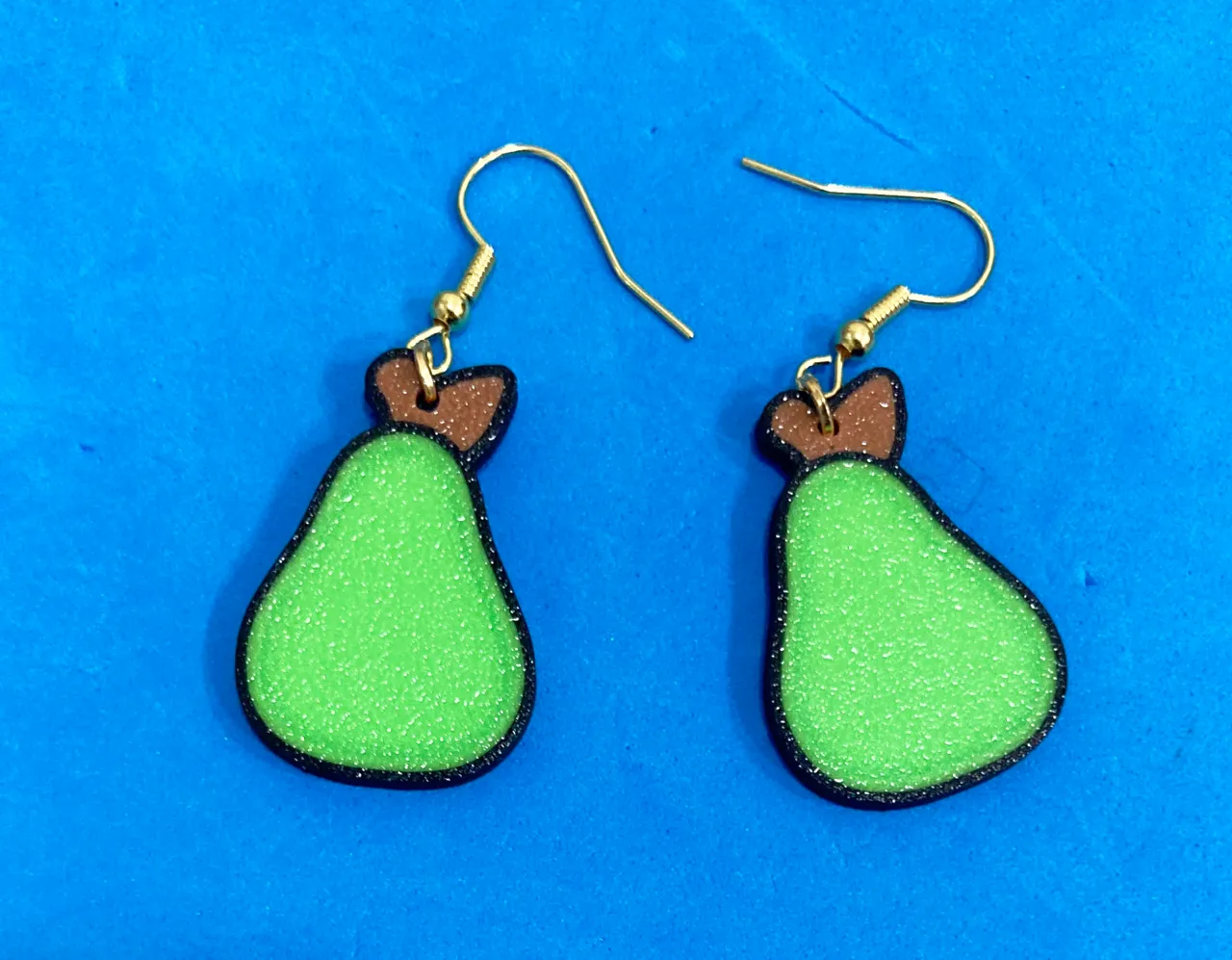 Pear earrings view 2