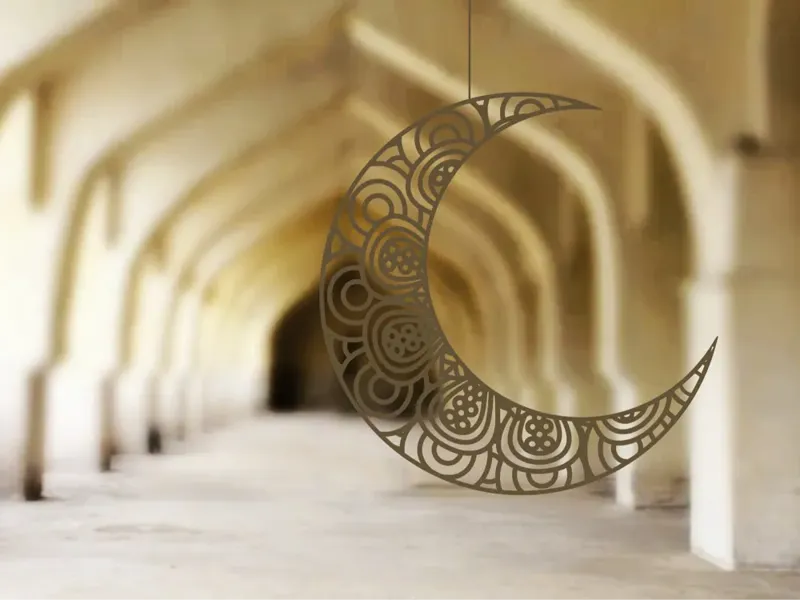 Ramadan crescent moon V1 - with hook