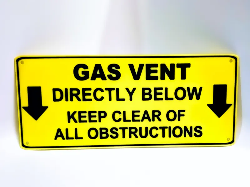 Sign for Direct Venting - Gas Vent Sign