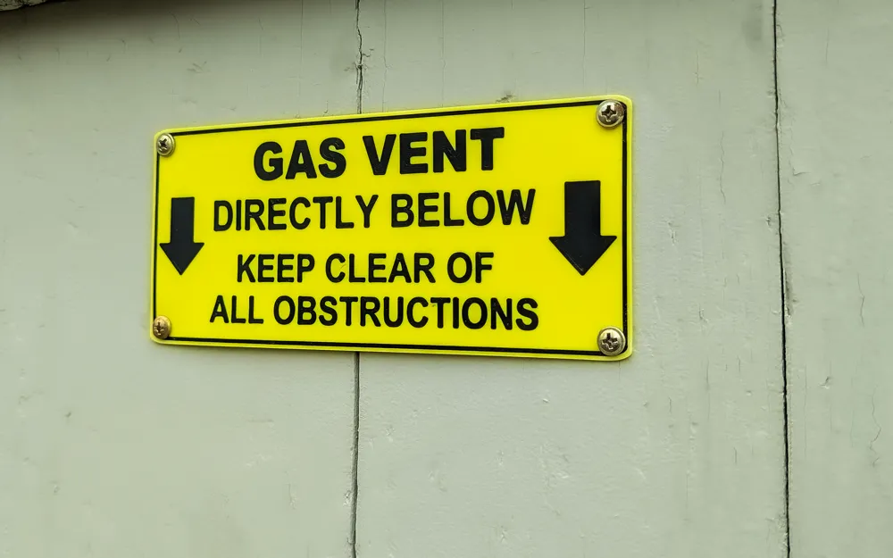 Vent Sign Sign for Direct Venting - Gas Vent Sign by Petezilla - MakerWorld