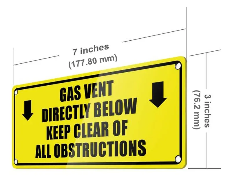 Vent Sign Sign for Direct Venting - Gas Vent Sign by Petezilla - MakerWorld
