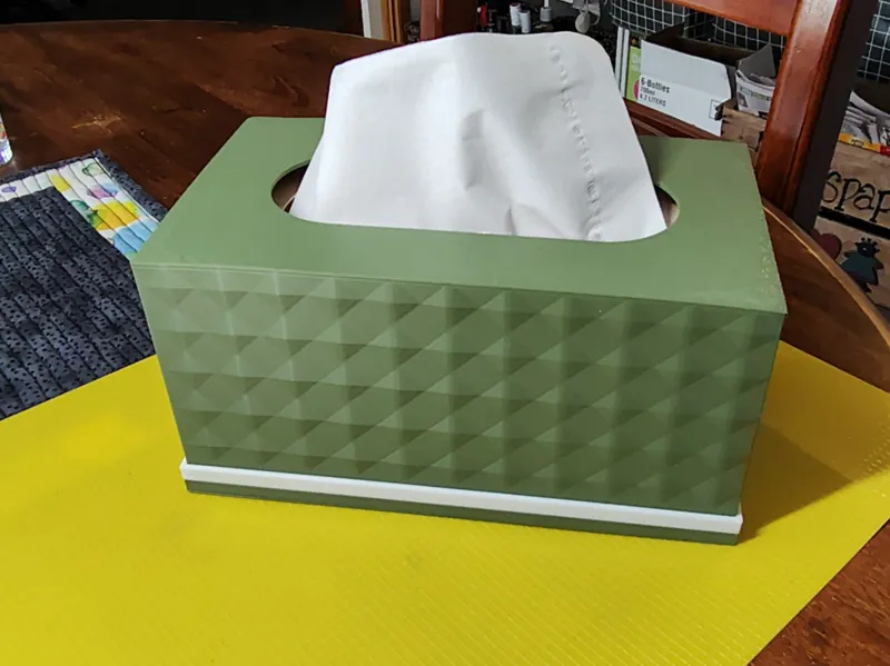 Tissue Box Holder - press fit lid/base -parametric