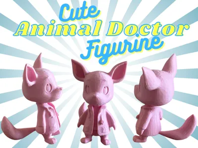 Cute Animal Doctor Figurine