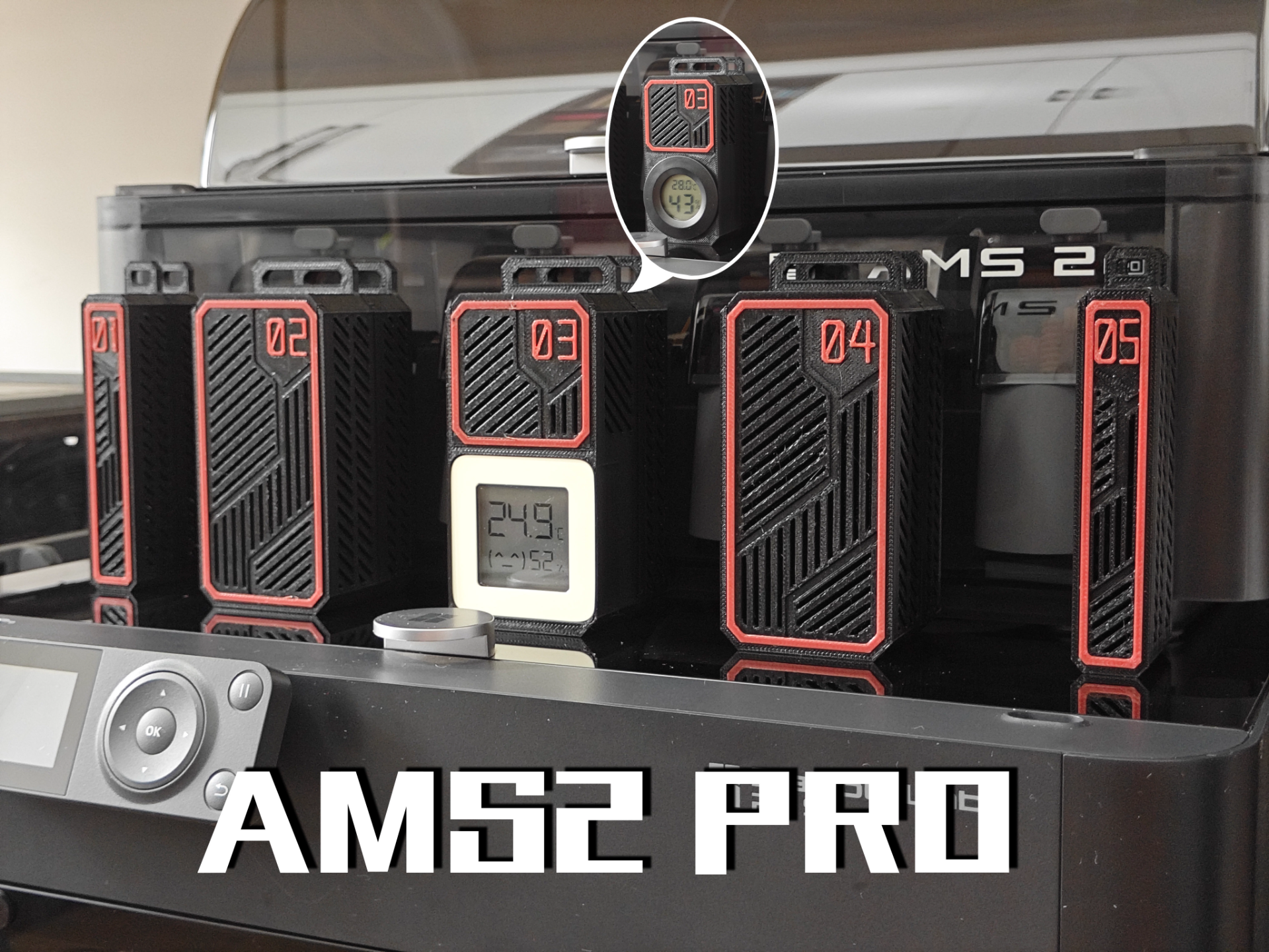 Miniatura 2 do modelo 3D AMS2 PRO机甲风干燥盒