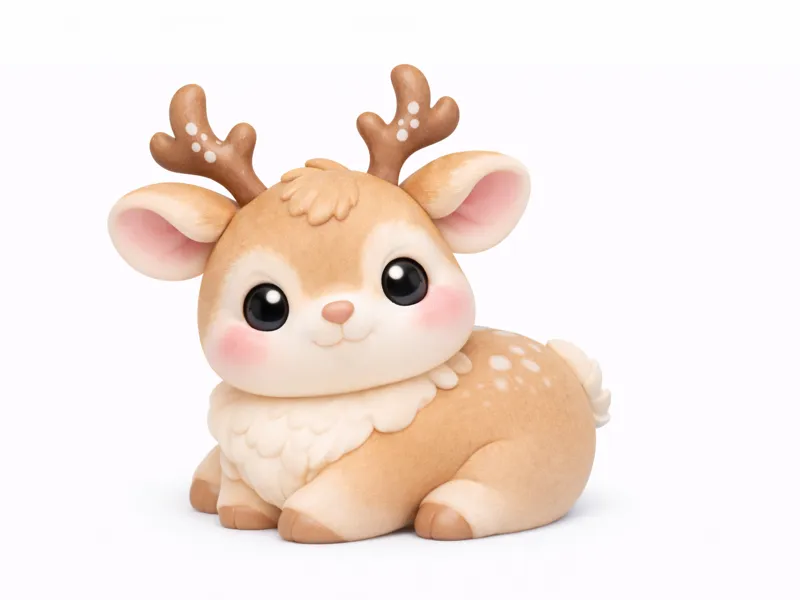 Cute Baby Deer Figurine
