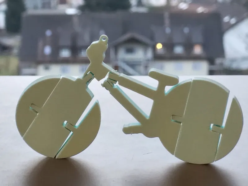 Flexi Schlüsselanhänger in der Form eines Velos