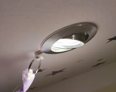 Hooks for recessed ceiling spotlights