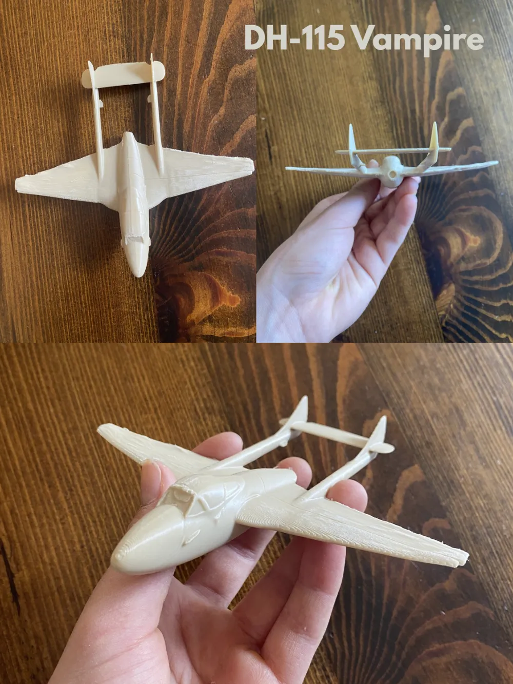 DH-115 Vampire - Aircraft Model - Free 3D Print Model - MakerWorld